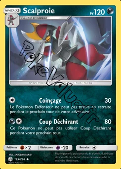 Carte Pokémon Scalproie n°135 de la série Éclipse Cosmique