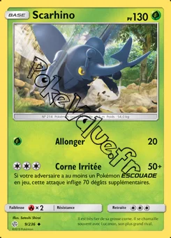 Carte Pokémon Scarhino n°9 de la série Éclipse Cosmique