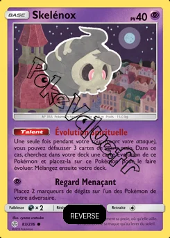 Carte Pokémon Skelénox Reverse n°83 de la série Éclipse Cosmique