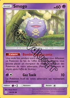 Carte Pokémon Smogo n°76 de la série Éclipse Cosmique