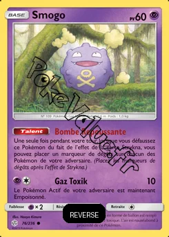 Carte Pokémon Smogo Reverse n°76 de la série Éclipse Cosmique