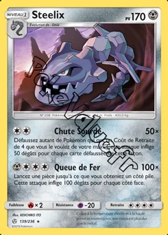 Carte Pokémon Steelix  n°139 de la série Éclipse Cosmique
