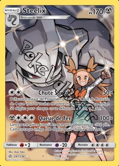 Carte Pokémon Steelix  n°247 de la série Éclipse Cosmique