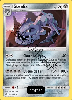 Carte Pokémon Steelix  Reverse n°139 de la série Éclipse Cosmique