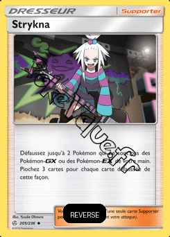 Carte Pokémon Strykna Reverse n°205 de la série Éclipse Cosmique