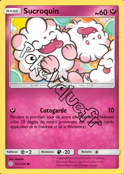 Carte Pokémon Sucroquin n°153 de la série Éclipse Cosmique
