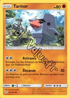 Carte Pokémon Tarinor n°106 de la série Éclipse Cosmique