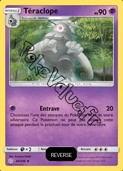 Carte Pokémon Téraclope Reverse n°84 de la série Éclipse Cosmique