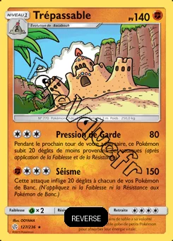 Carte Pokémon Trépassable Reverse n°127 de la série Éclipse Cosmique