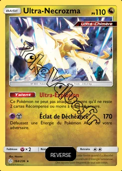 Carte Pokémon Ultra Necrozma  Reverse n°164 de la série Éclipse Cosmique