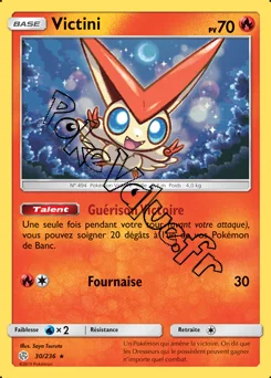 Carte Pokémon Victini  n°30 de la série Éclipse Cosmique