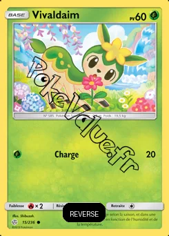 Carte Pokémon Vivaldaim Reverse n°15 de la série Éclipse Cosmique