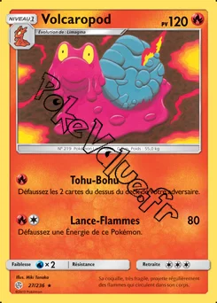 Carte Pokémon Volcaropod n°27 de la série Éclipse Cosmique