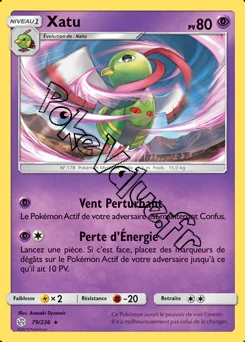 Carte Pokémon Xatu  n°79 de la série Éclipse Cosmique