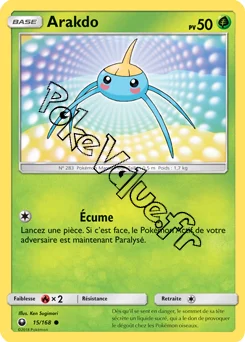 Carte Pokémon Arakdo n°15 de la série Tempête Céleste