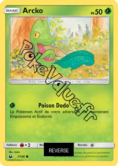 Carte Pokémon Arcko Reverse n°7 de la série Tempête Céleste