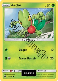 Carte Pokémon Arcko Reverse n°8 de la série Tempête Céleste