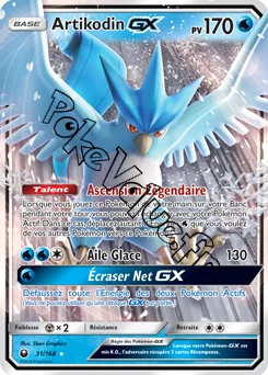 Carte Pokémon Artikodin GX n°31 de la série Tempête Céleste