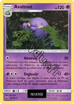 Carte Pokémon Avaltout  Reverse n°58 de la série Tempête Céleste