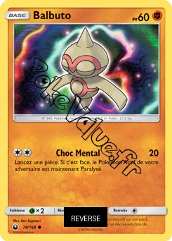 Carte Pokémon Balbuto Reverse n°78 de la série Tempête Céleste