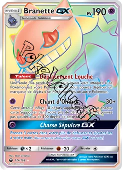 Carte Pokémon Branette GX n°174 de la série Tempête Céleste