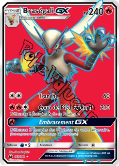 Carte Pokémon Braségali GX n°153 de la série Tempête Céleste
