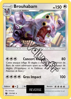 Carte Pokémon Brouhabam Reverse n°119 de la série Tempête Céleste