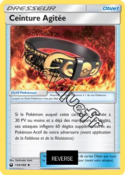 Carte Pokémon Ceinture Agitée Reverse n°134 de la série Tempête Céleste