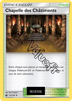 Carte Pokémon Chapelle des Châtiments Reverse n°143 de la série Tempête Céleste