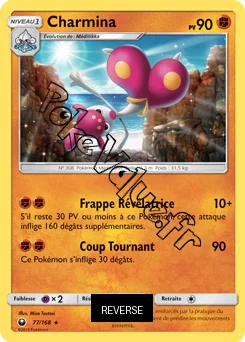 Carte Pokémon Charmina Reverse n°77 de la série Tempête Céleste