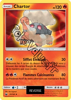 Carte Pokémon Chartor Reverse n°29 de la série Tempête Céleste