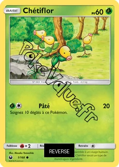 Carte Pokémon Chétiflor Reverse n°1 de la série Tempête Céleste