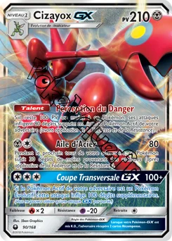 Carte Pokémon Cizayox GX n°90 de la série Tempête Céleste