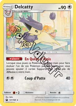 Carte Pokémon Delcatty  n°121 de la série Tempête Céleste
