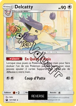 Carte Pokémon Delcatty  Reverse n°121 de la série Tempête Céleste