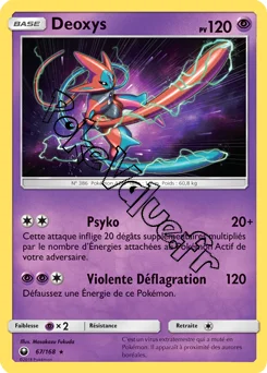 Carte Pokémon Deoxys  n°67 de la série Tempête Céleste