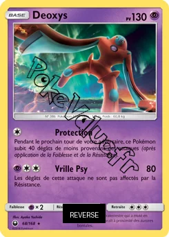 Carte Pokémon Deoxys  Reverse n°68 de la série Tempête Céleste
