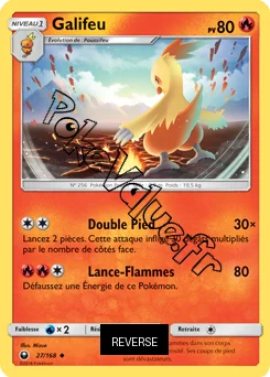 Carte Pokémon Galifeu Reverse n°27 de la série Tempête Céleste