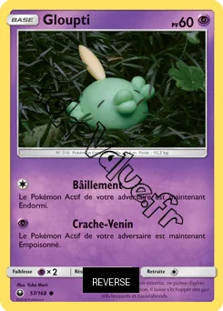 Carte Pokémon Gloupti  Reverse n°57 de la série Tempête Céleste