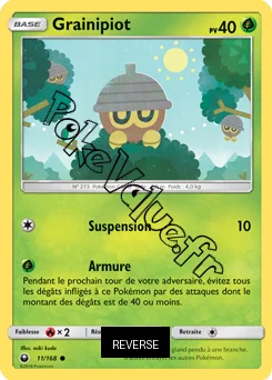 Carte Pokémon Grainipiot Reverse n°11 de la série Tempête Céleste