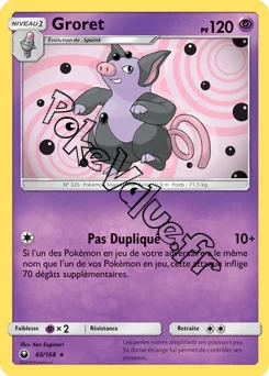 Carte Pokémon Groret n°60 de la série Tempête Céleste