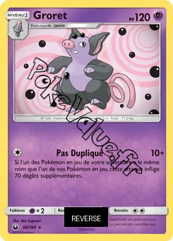 Carte Pokémon Groret Reverse n°60 de la série Tempête Céleste