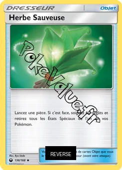 Carte Pokémon Herbe Sauveuse Reverse n°136 de la série Tempête Céleste