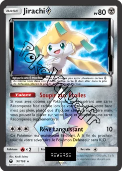 Carte Pokémon Jirachi  Reverse n°97 de la série Tempête Céleste