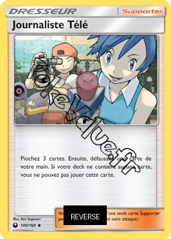 Carte Pokémon Journaliste Télé Reverse n°149 de la série Tempête Céleste