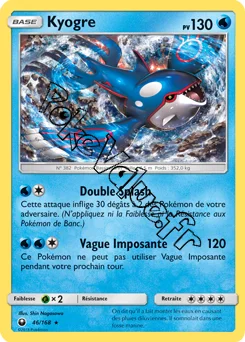 Carte Pokémon Kyogre  n°46 de la série Tempête Céleste