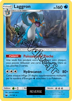 Carte Pokémon Laggron Reverse n°35 de la série Tempête Céleste