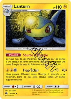 Carte Pokémon Lanturn  n°50 de la série Tempête Céleste