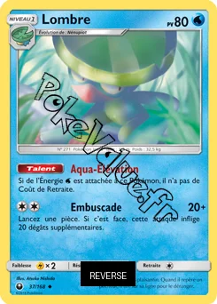 Carte Pokémon Lombre  Reverse n°37 de la série Tempête Céleste