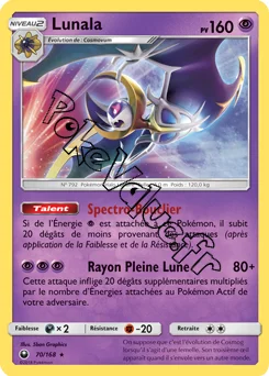 Carte Pokémon Lunala  n°70 de la série Tempête Céleste